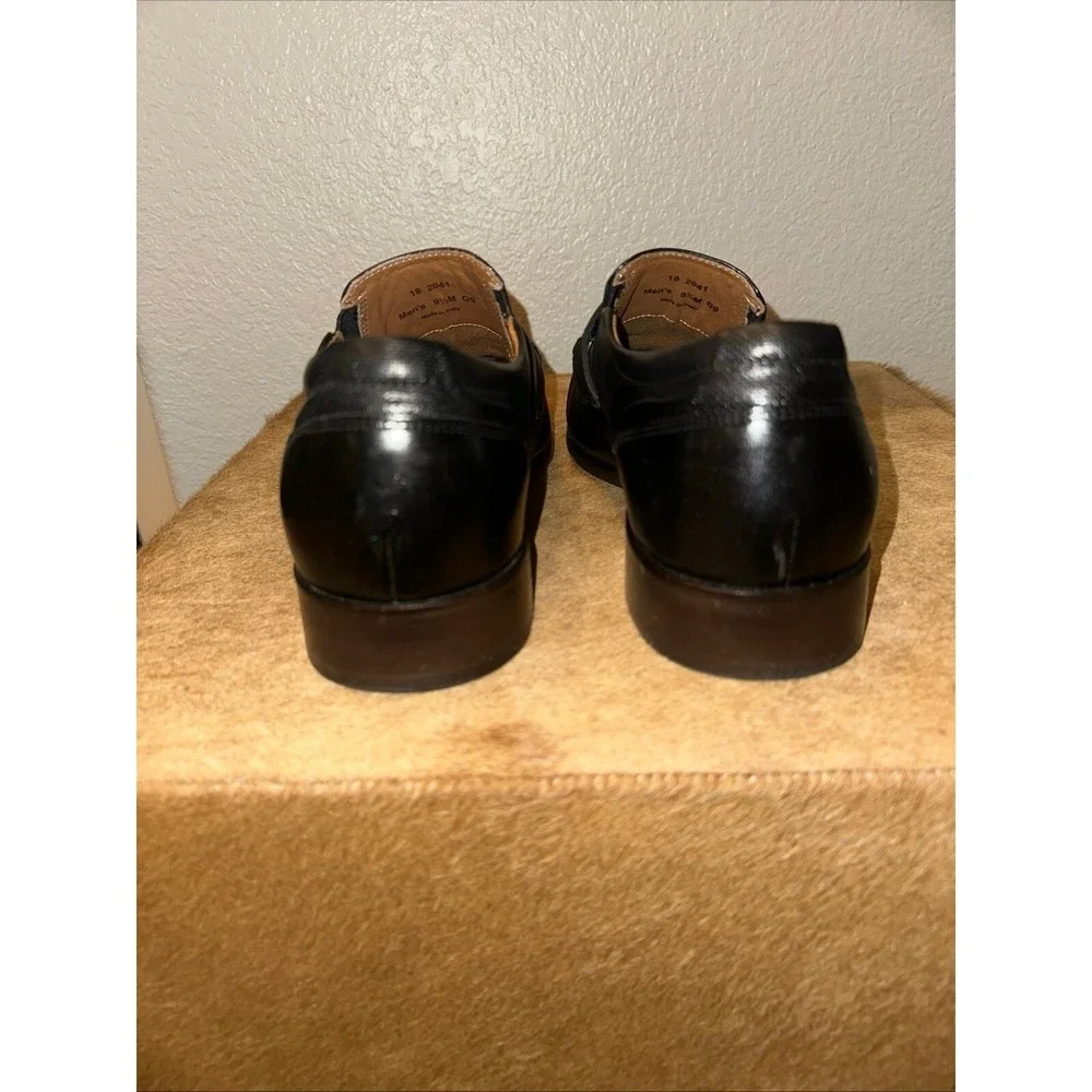 Johnston‎ & Murphy Domani Loafers Mens Size 9.5 M Black Leather Dress Shoes